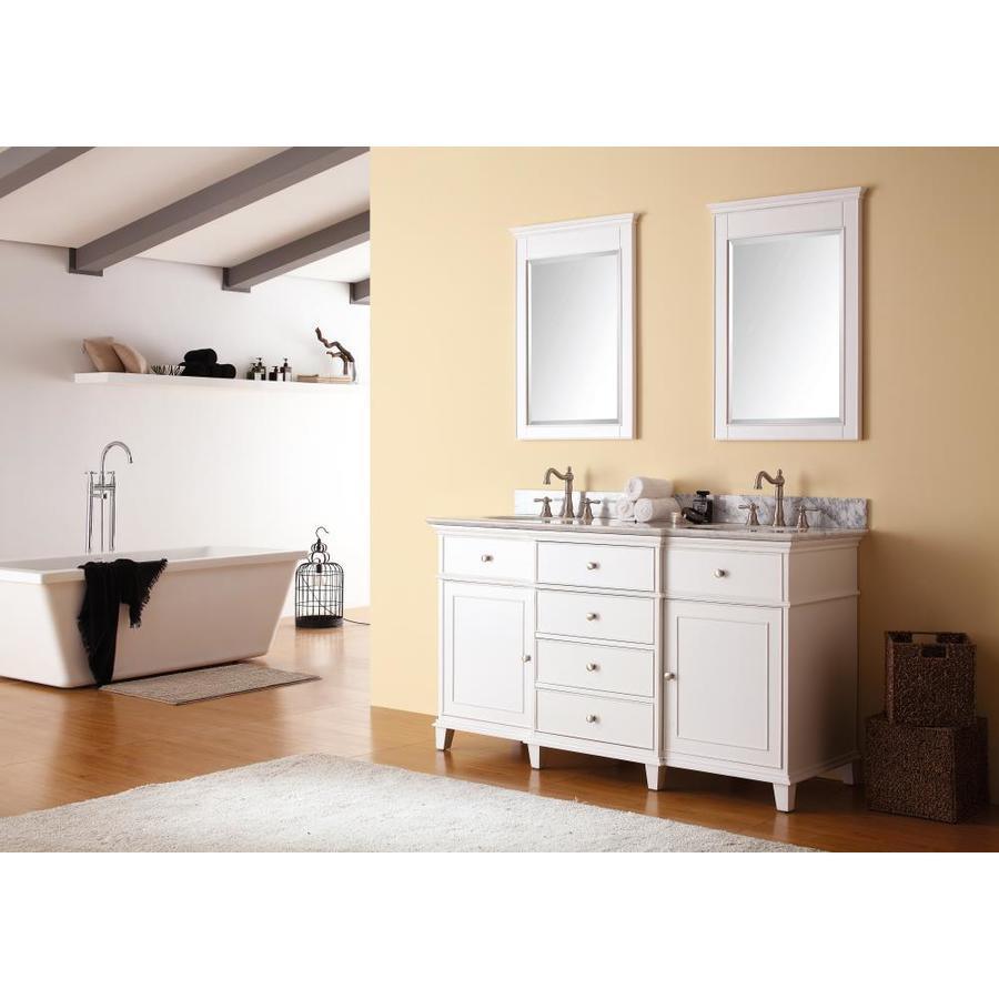 Avanity Windsor 60-in White Bathroom Vanity Cabinet