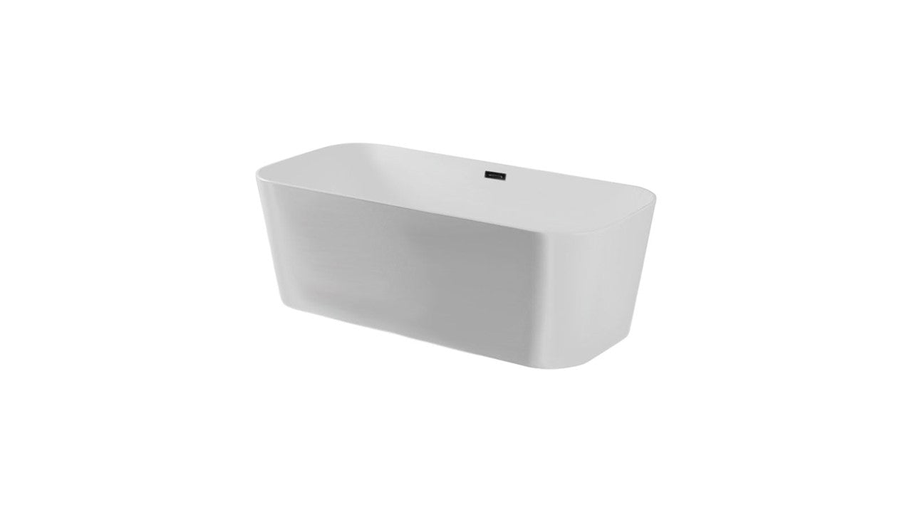 Trone 820361 Zion 67" x 31" Freestanding Acrylic Soaker Tub - White