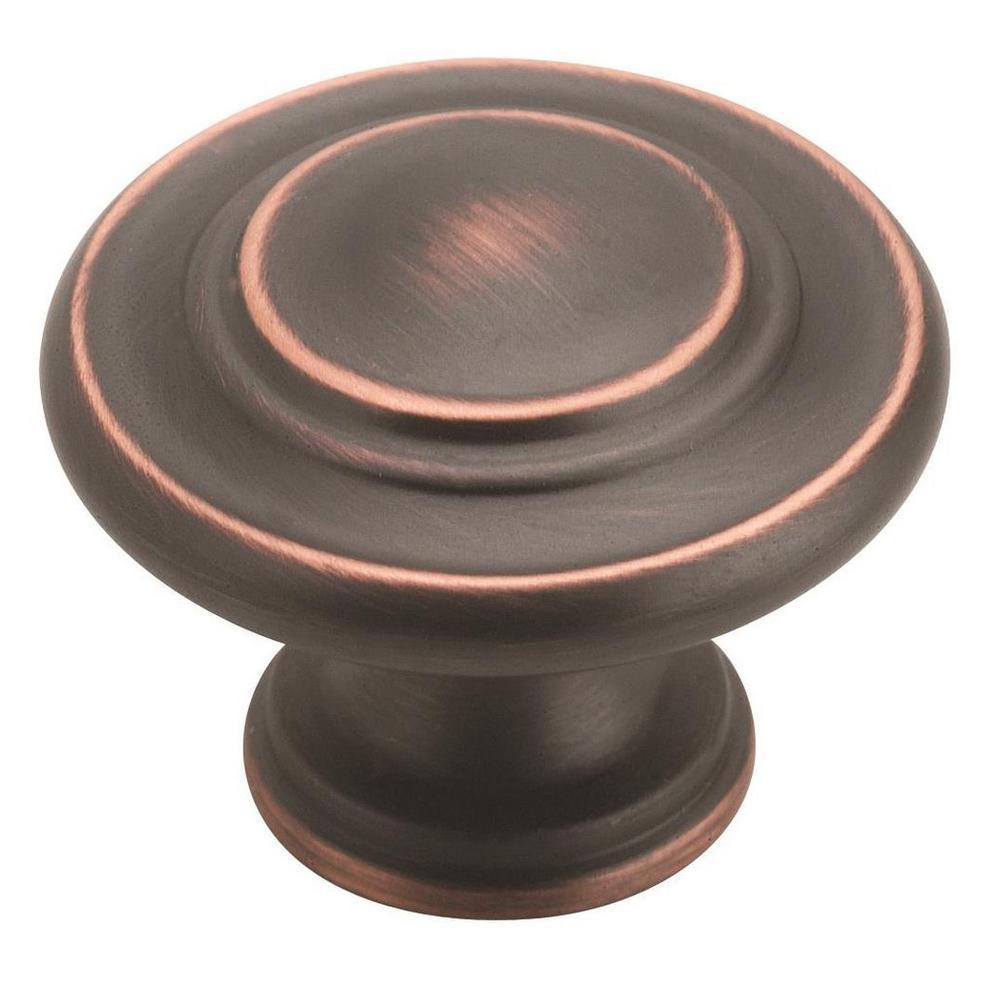 Inspirations 1-5/16 in. Dia (33 mm) Oil-Rubbed Bronze Cabinet Knob (10-Pack)