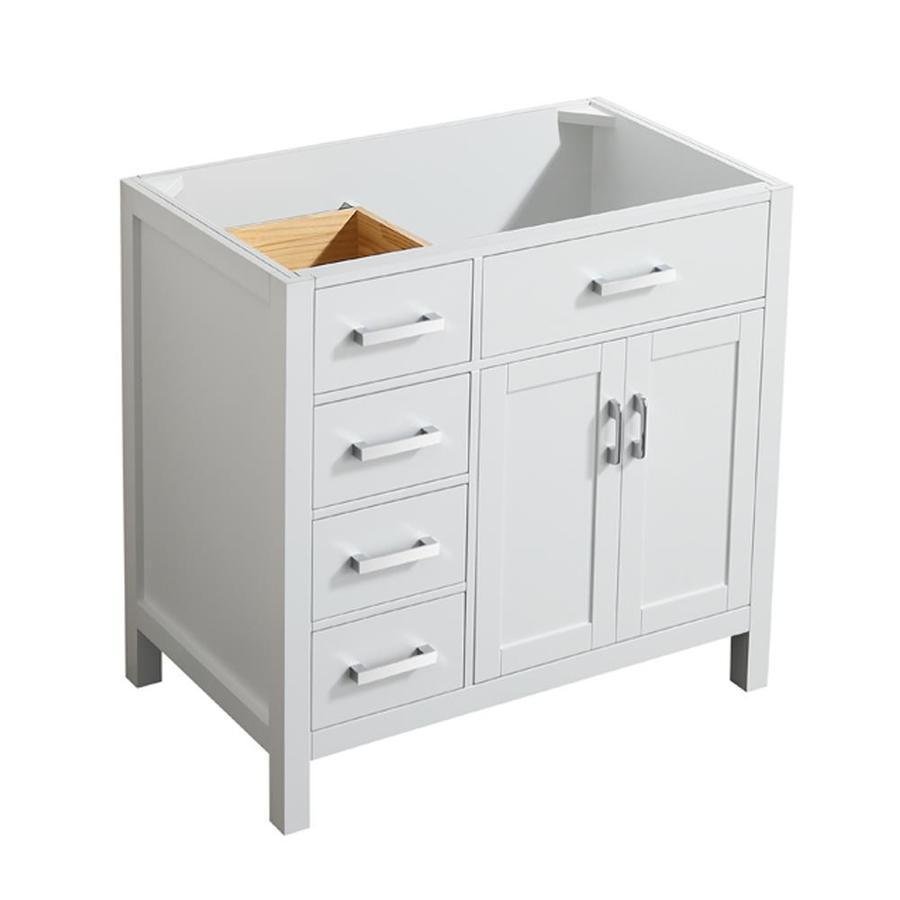 Beaumont Decor Hampton 36-in White Bathroom Vanity Cabinet