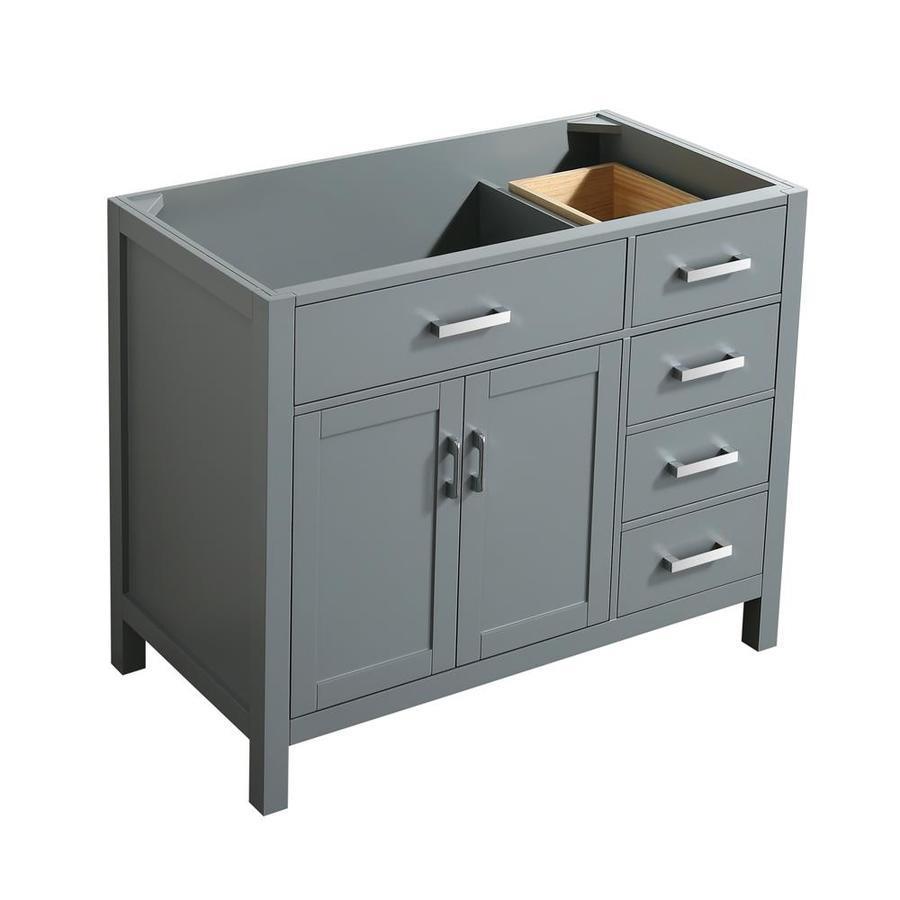 Beaumont Decor Hampton 42-in Gray Bathroom Vanity Cabinet