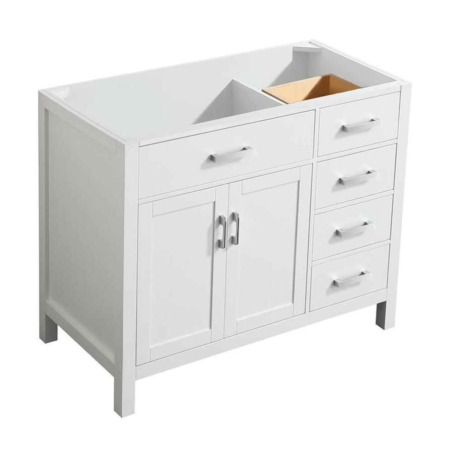 Beaumont Decor Hampton 42-in White Bathroom Vanity Cabinet