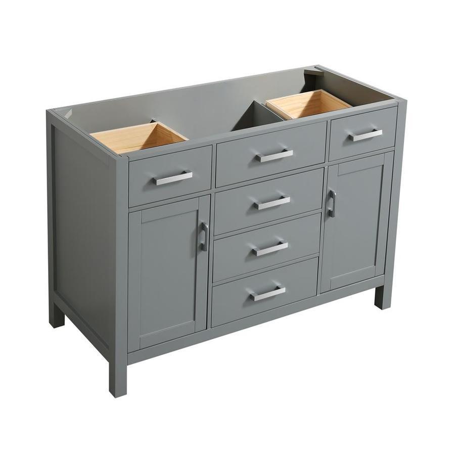 Beaumont Decor Hampton 48-in Gray Bathroom Vanity Cabinet