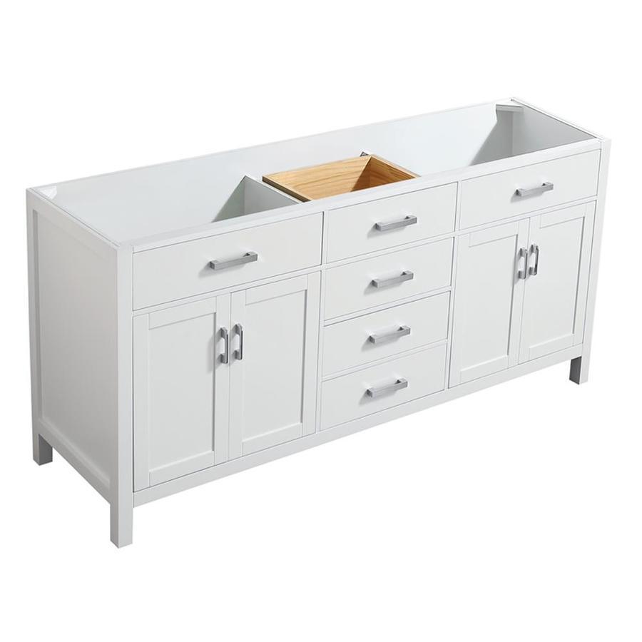 Beaumont Decor Hampton 72-in White Bathroom Vanity Cabinet