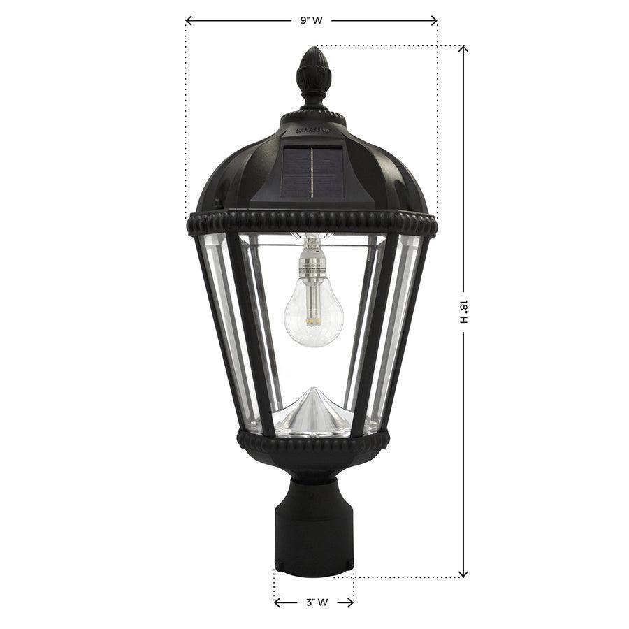 Gama Sonic Royal Bulb 120-Lumen 18-in Black Traditional Post Light