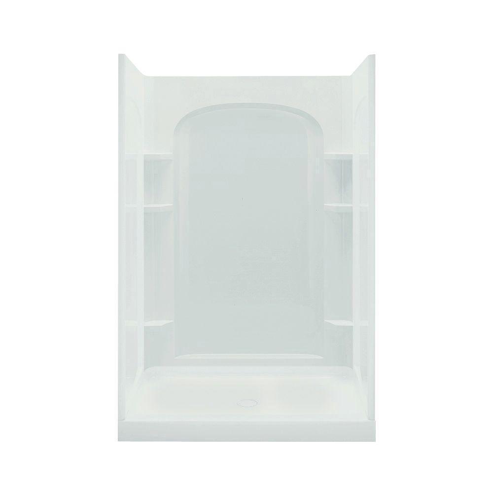 Ensemble 48 in. x 72-1/2 in. 1-piece Direct-to-Stud Shower Back Wall in White