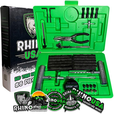 Rhino USA Tire Repair Plug Kit, 86 Pieces (RNO-TIRE-REPAIR-KIT)