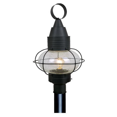 Cascadia Chatham 100-Watt 22.5-in Textured Black Coastal Post Light