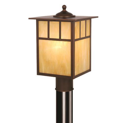 Cascadia Mission 150-Watt 15-in Burnished Bronze Craftsman Post Light