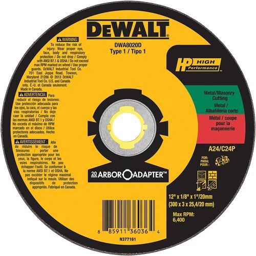 DEWALT Aluminum Oxide 12-in Cutting Wheel Accessory