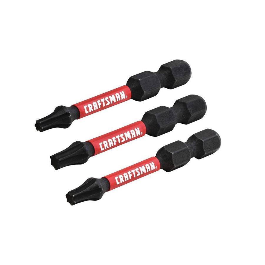 CRAFTSMAN IMPACT-RATED 3-Piece 1/4-in x 2-in TorImpact Driver Bit Set