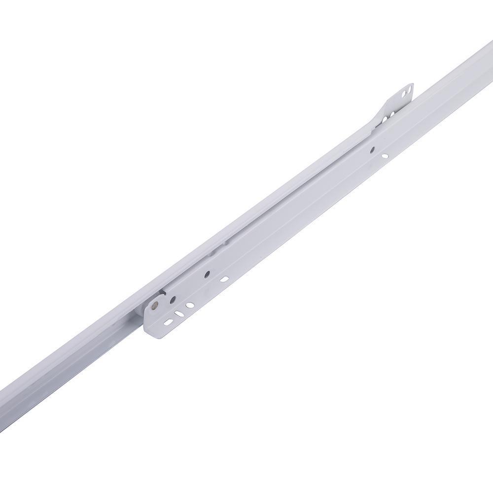 20 in. White Coated Stainless Steel Euro Bottom Mount Drawer Slides