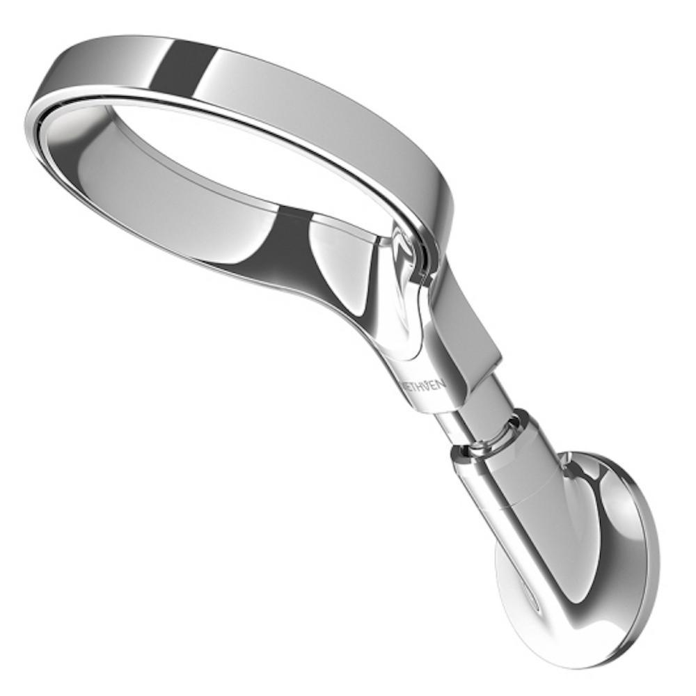 1-Spray 6 in. Single Wall Mount Fixed Shower Head in Chrome