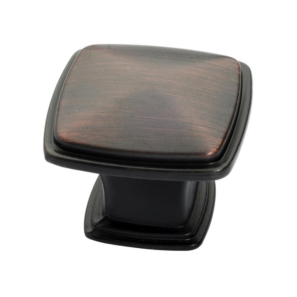 1-1/4 in. Oil Rubbed Bronze Square Cabinet Knob (25-Pack)