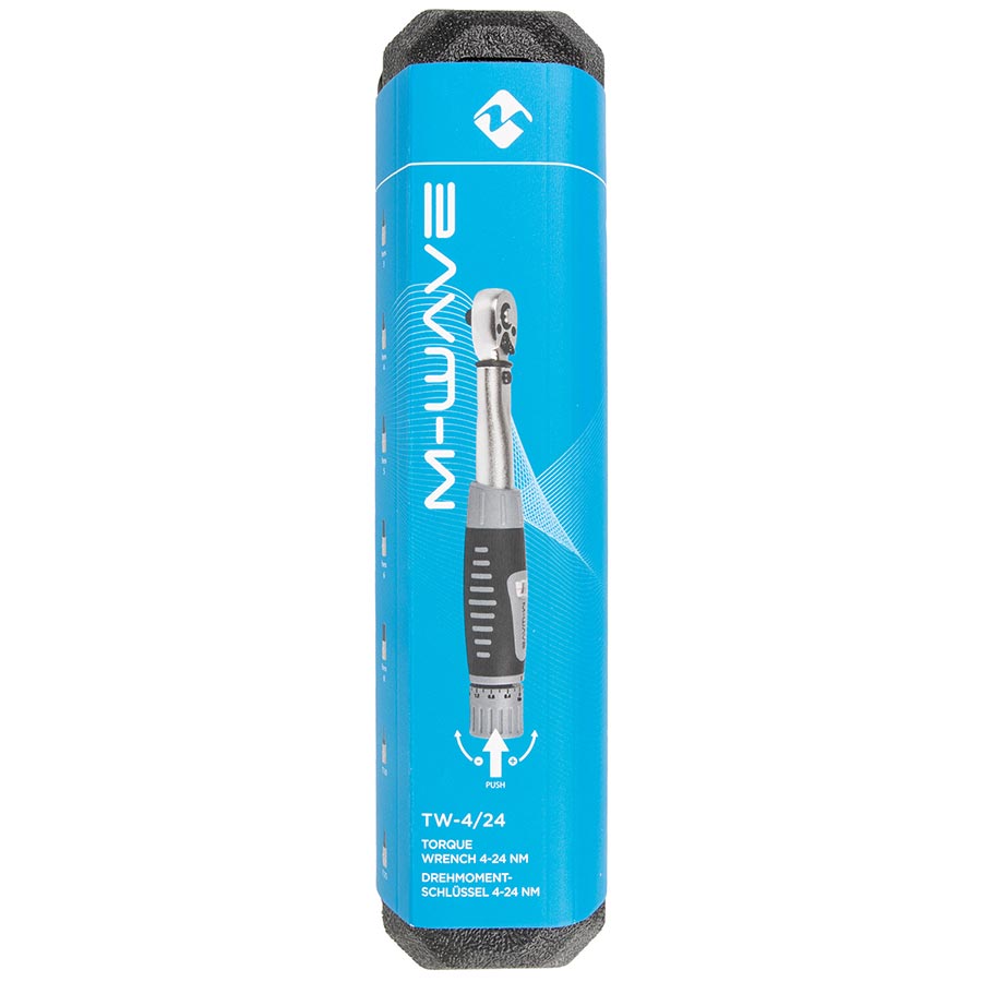 M-Wave TW-4/24 Torque Wrench, 4-24Nm, 1/4" Drive, 3,4,5,6,8mm Hex, T10, T25