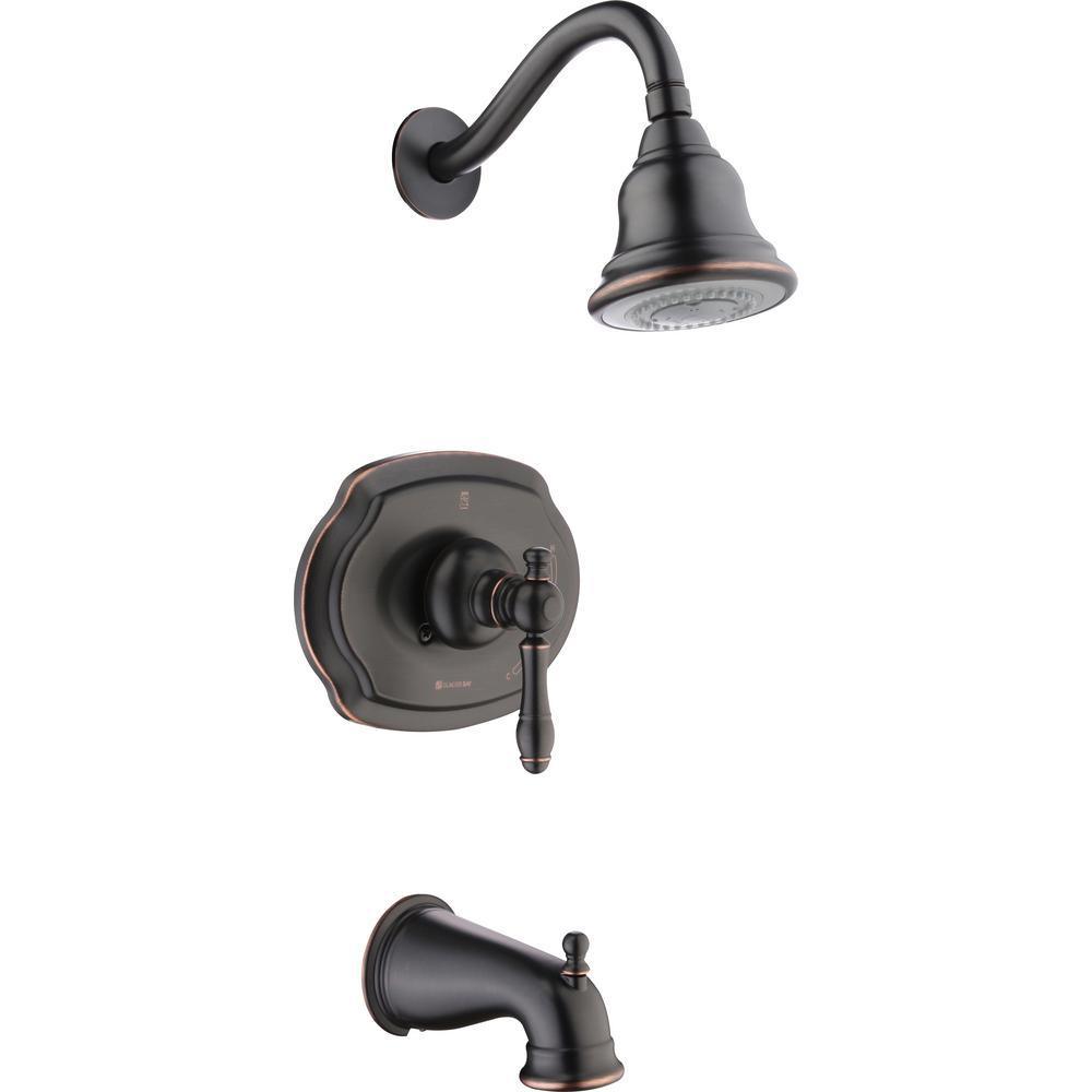 Lyndhurst Single-Handle 3-Spray Tub and Shower Faucet in Bronze