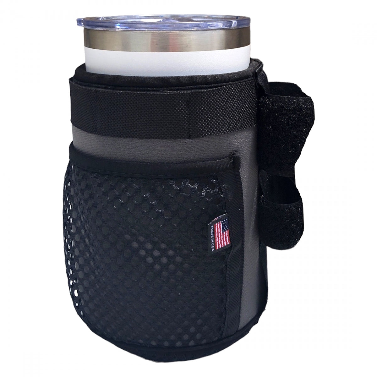 Cruiser Candy Freedom E-Bike Drink & Phone Caddy Insulated Drink Holder Grey Velcro Straps