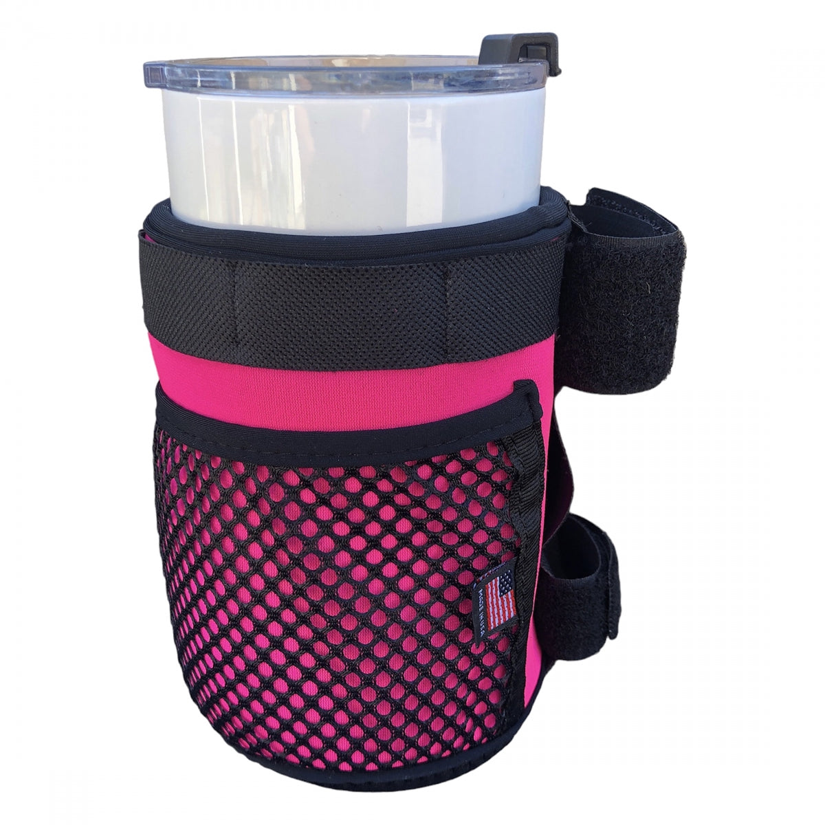 Cruiser Candy Freedom E-Bike Drink & Phone Caddy Insulated Drink Holder Pink Velcro Straps