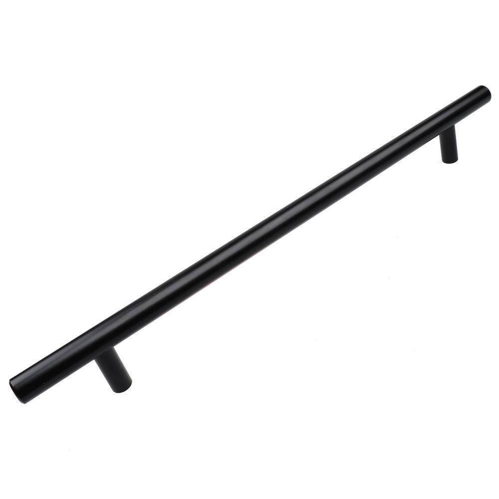 9 in. Matte Black Solid Cabinet Handle Drawer Bar Pulls (10-Pack)