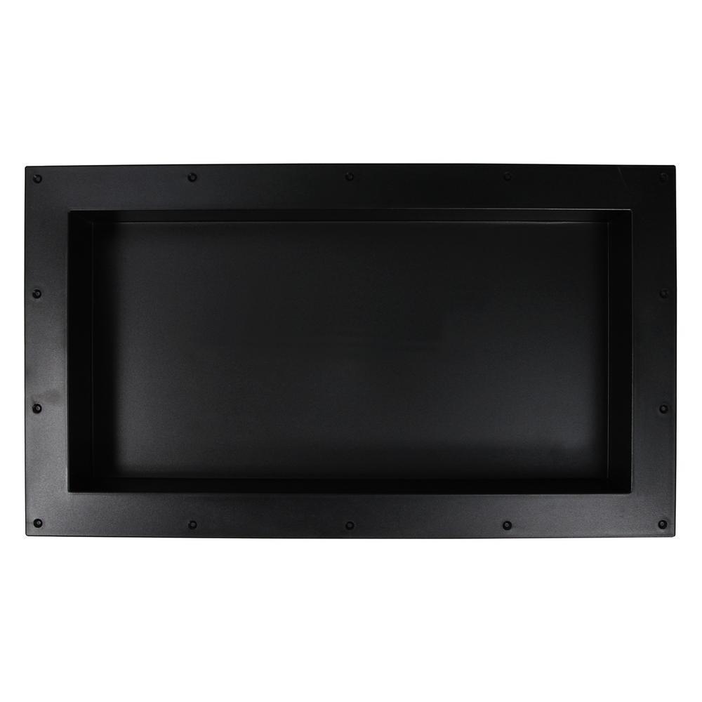 Over Mount Installation 16 in. x 28 in. ABS Single Shelf Bathroom Recessed Shower Niche for Shampoo, Toiletry Storage