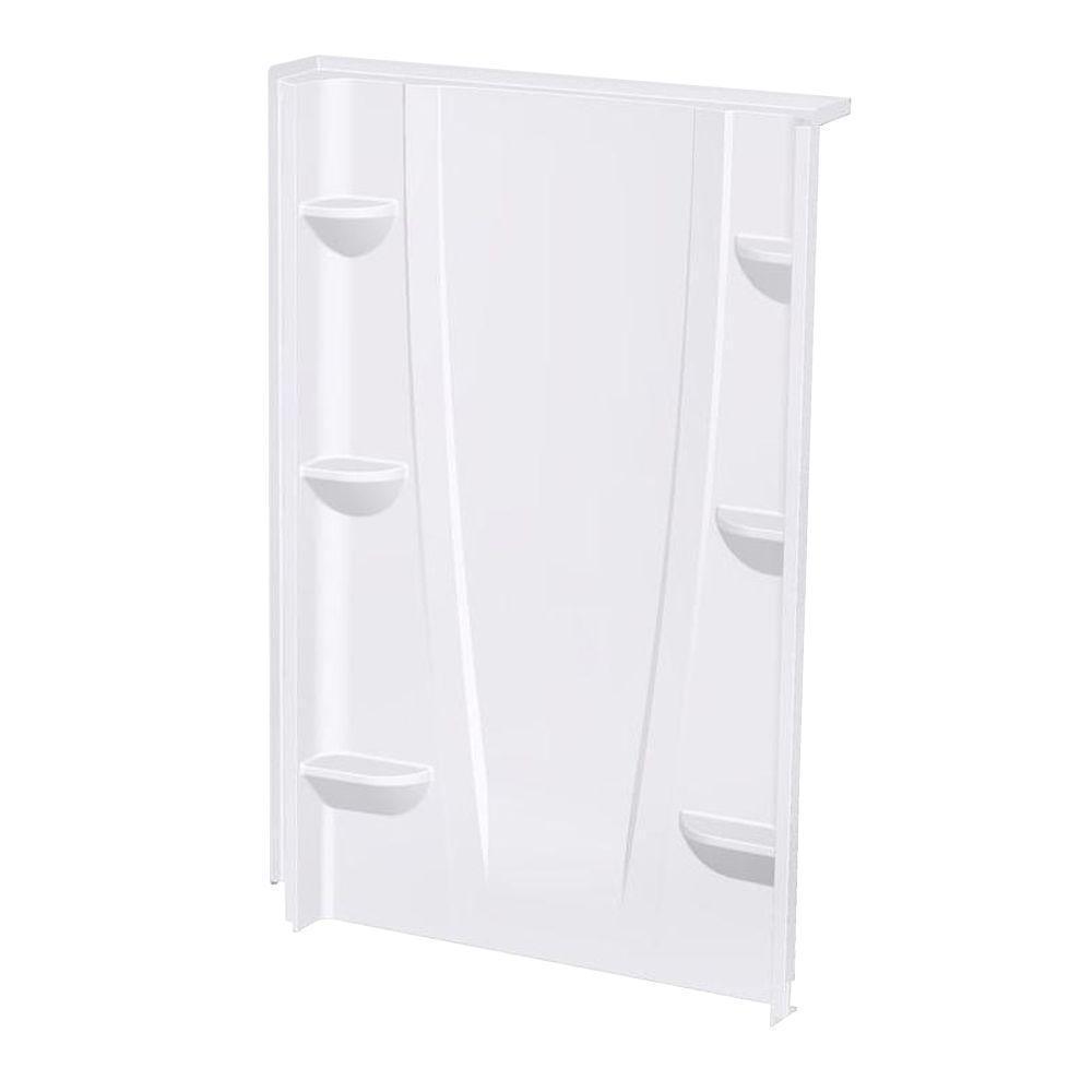 A2 8 in. x 48 in. x 74 in. 1-piece Direct-to-Stud Shower Wall Panel in White