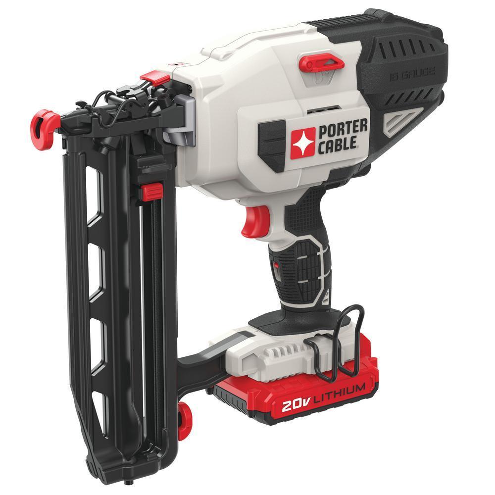 20-Volt MAX Lithium-Ion 16-Gauge Cordless Nailer with Battery 1.5 Ah and Charger