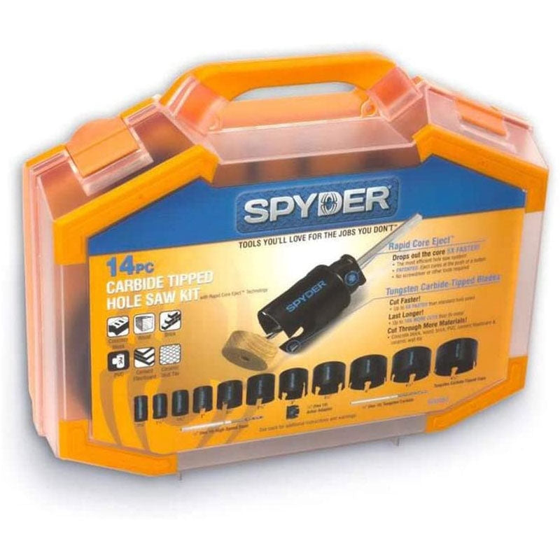 Spyder 600880 14-Piece Carbide Tipped Hole Saw Kit