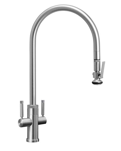 Waterstone 9702 Industrial 2 Handle Pull-Down Kitchen Faucet