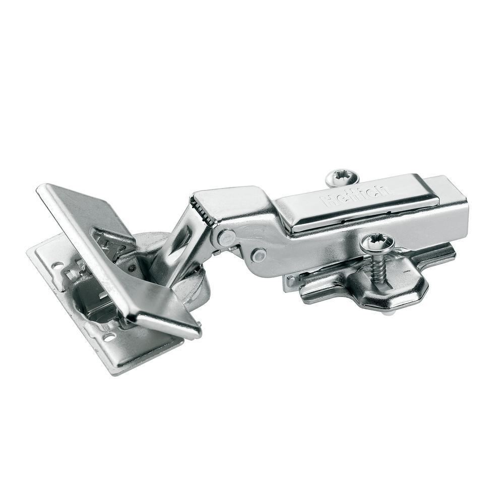 Concealed Half Overlay 1-3/8 in. (35 mm) Frameless Hinge, Toolless Clip-On Cup assembly (10-Pack)