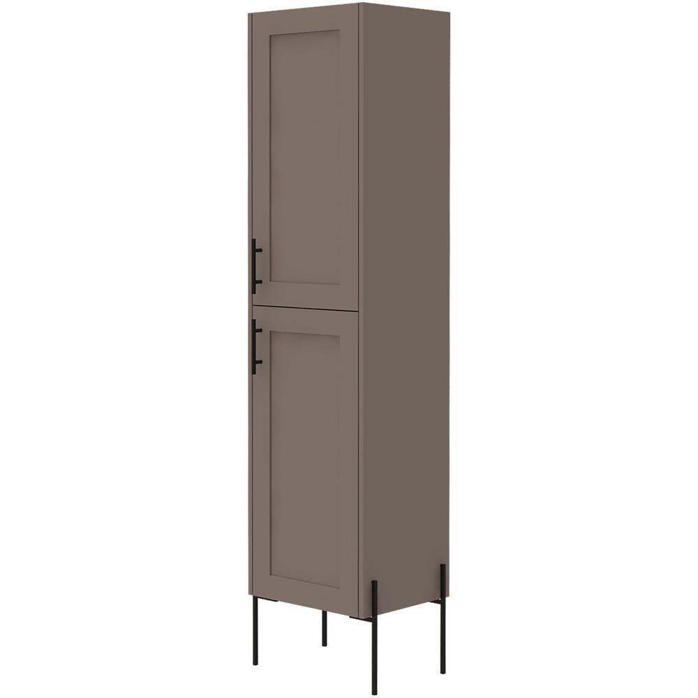 Svedin 18 in. W x 13 in. D x 71 in. H Free Standing Tall Bathroom Linen Cabinet in Taupe