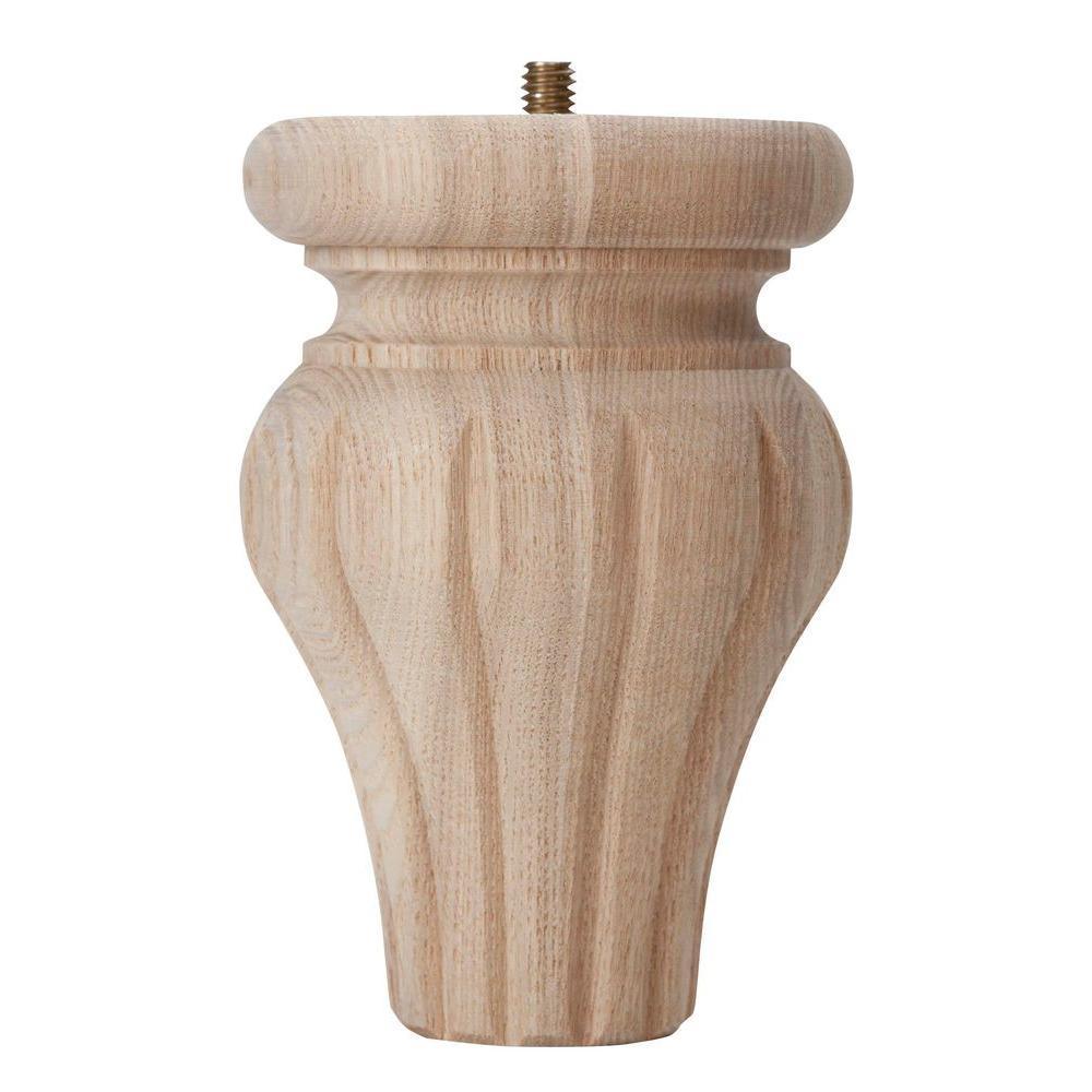 3-1/4 in. x 4-3/4 in. Reeded Tulip Bun Foot