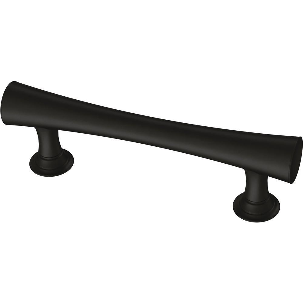 Drum 3 in. (76mm) Matte Black Drawer Pull