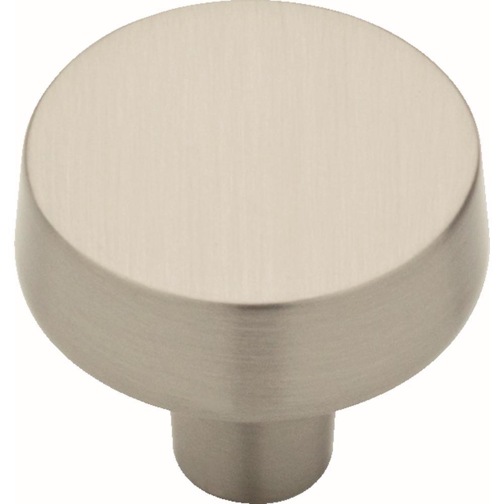 Soft Modern 1-3/8 in. (38 mm) Satin Nickel Round Cabinet Knob