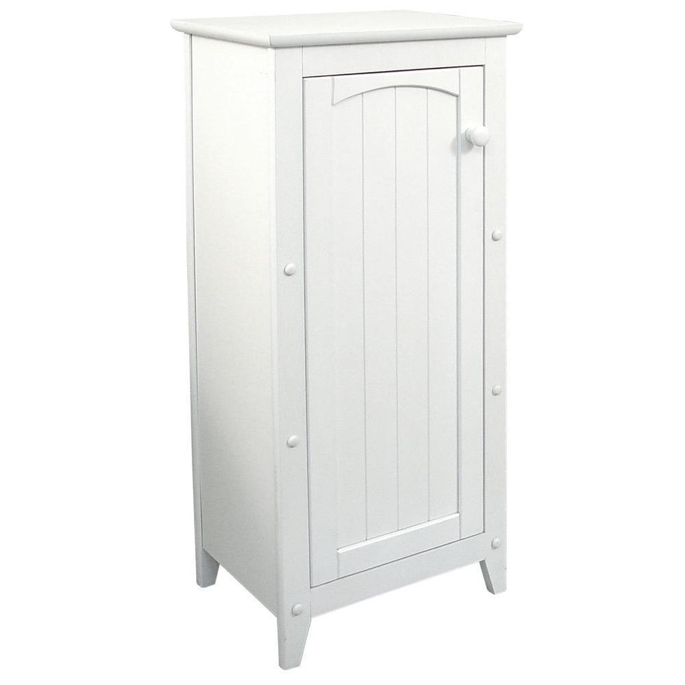 16-1/2 in. W x 36 in. H x 12-1/2 in. D Bathroom Linen Storage Cabinet in White