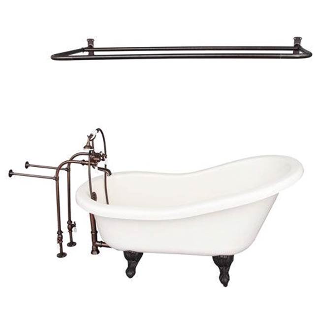Barclay TKATS60-BORB5 Tub Kit 60 AC Slipper Shower Rod Filler Supplies Drain - Oil Rubbed Bronze