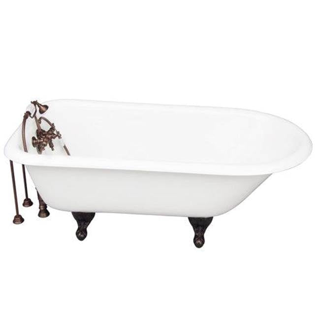 Barclay TKCTR67-ORB2 Tub Kit 67 Cast Iron Roll Top Tub Filler Supplies Drain - Oil Rubbed Bronze