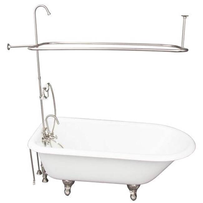 Barclay TKCTR67-SN1 Tub Kit 67 Cast Iron Roll Top Shower Unit Supplies Drain - Satin Nickel