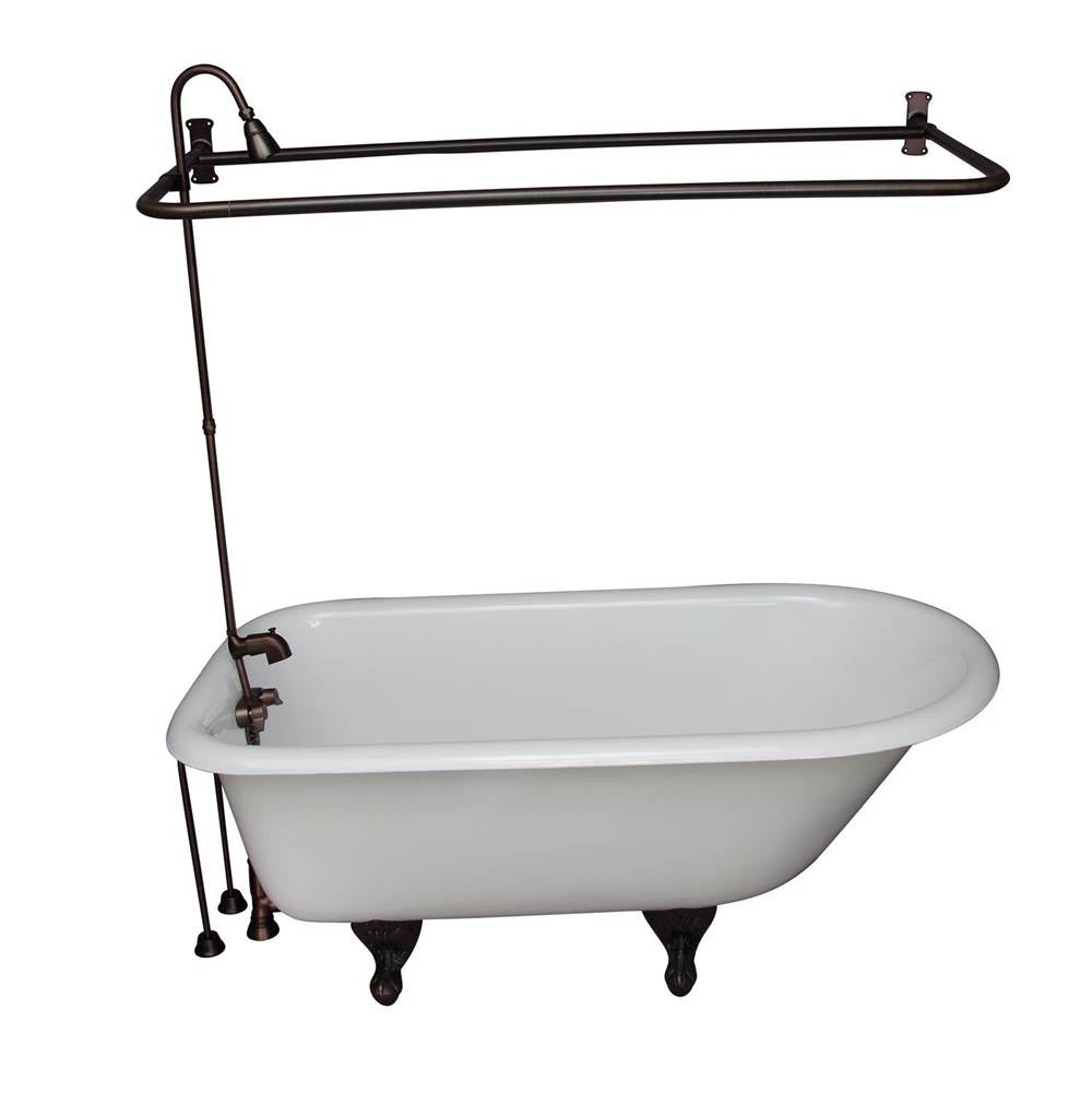 Barclay TKCTR67-ORB4 Tub Kit 67 Cast Iron Roll Top Shower Unit Supplies Drain - Oil Rubbed Bronze