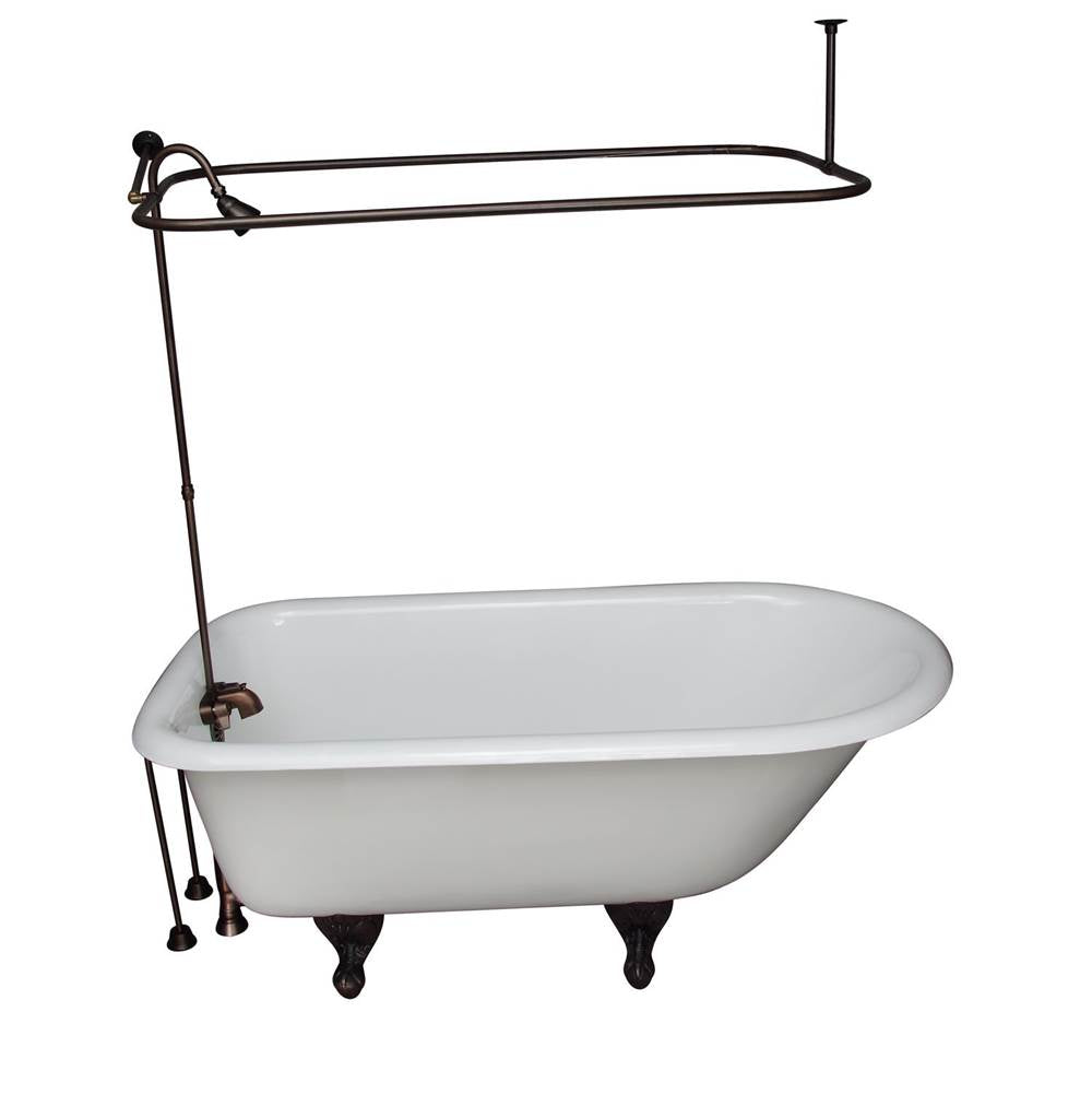 Barclay TKCTR67-ORB5 Tub Kit 67 Cast Iron Roll Top Shower Unit Supplies Drain - Oil Rubbed Bronze