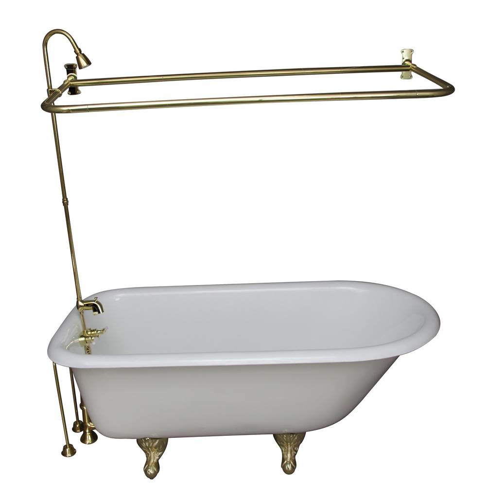 Barclay TKCTR67-PB2 Tub Kit 67 Cast Iron Roll Top Shower Unit Supplies Drain - Polished Brass