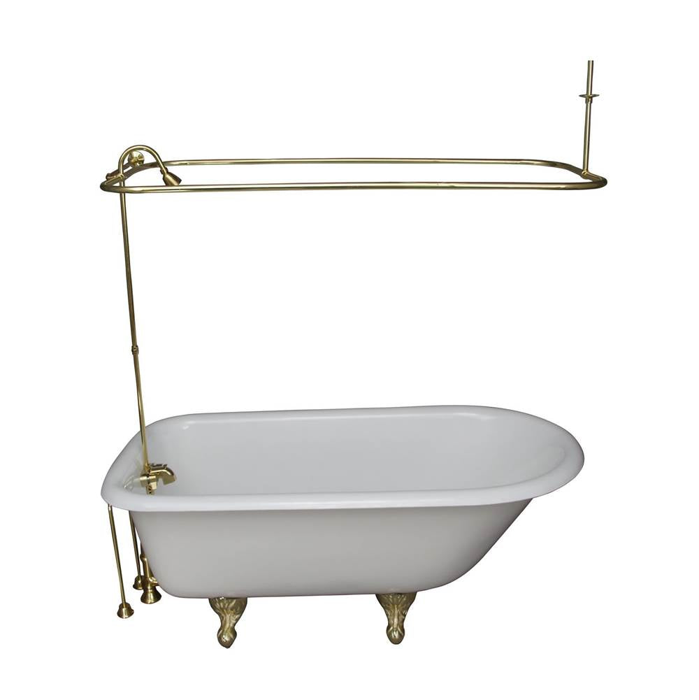 Barclay TKCTR67-PB3 Tub Kit 67 Cast Iron Roll Top Shower Unit Supplies Drain - Polished Brass