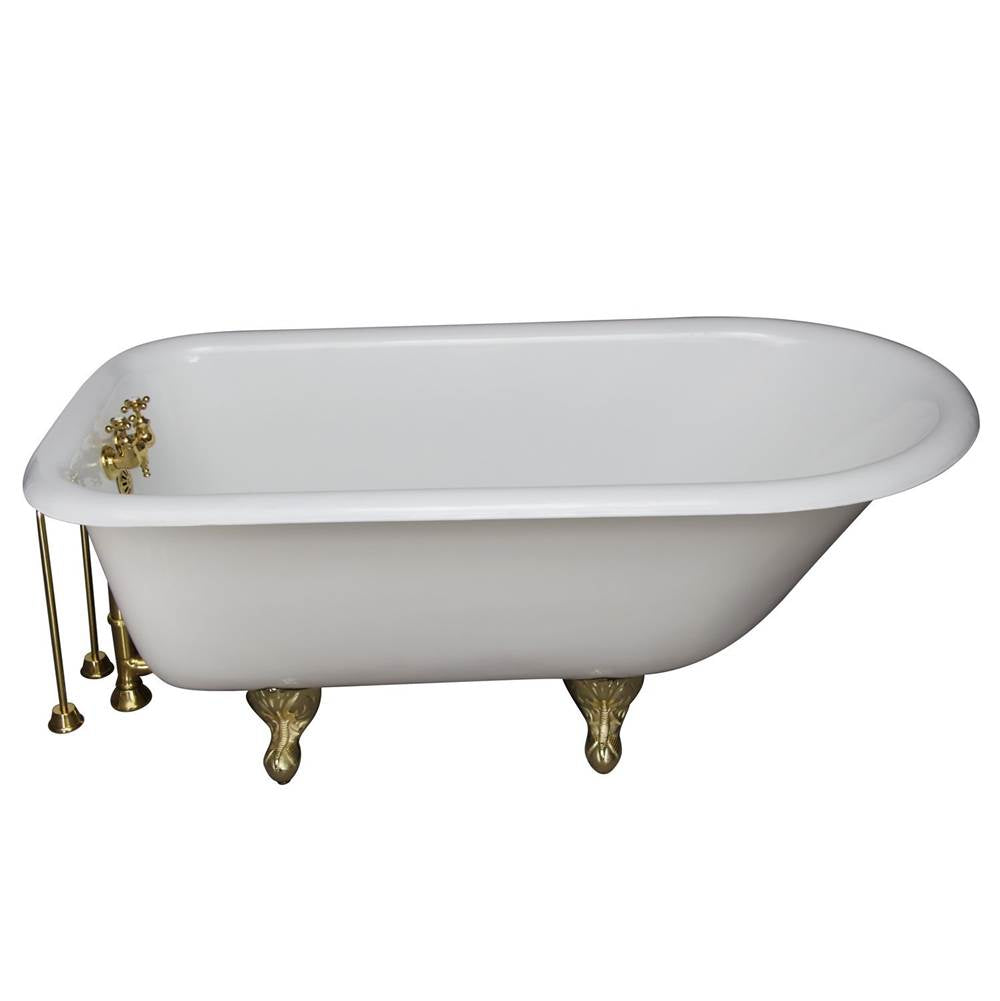 Barclay TKCTR67-PB5 Tub Kit 67 Cast Iron Roll Top Tub Filler Supplies Drain - Polished Brass