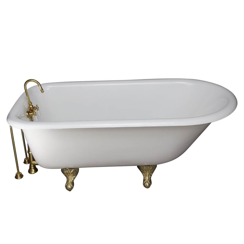 Barclay TKCTR67-PB7 Tub Kit 67 Cast Iron Roll Top Tub Filler Supplies Drain - Polished Brass