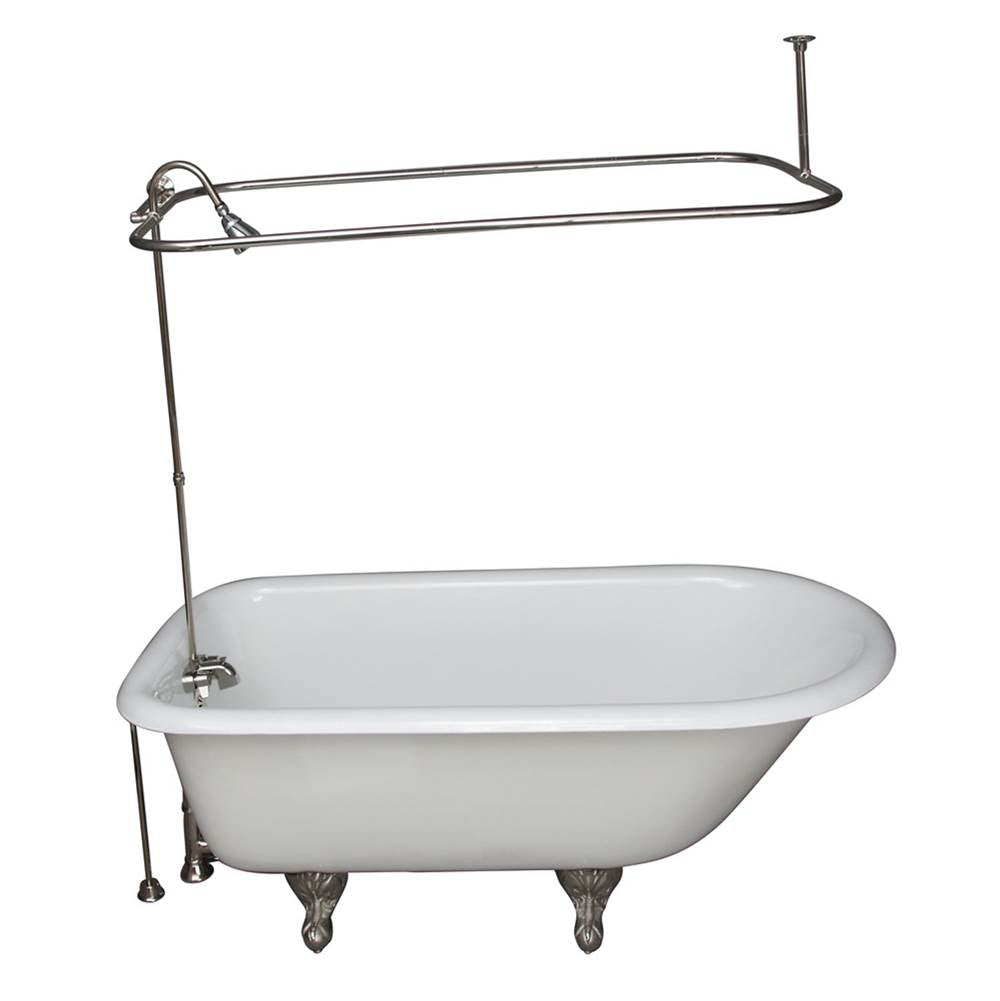 Barclay TKCTR67-PN3 Tub Kit 67 Cast Iron Roll Top Shower Unit Supplies Drain - Polished Nickel