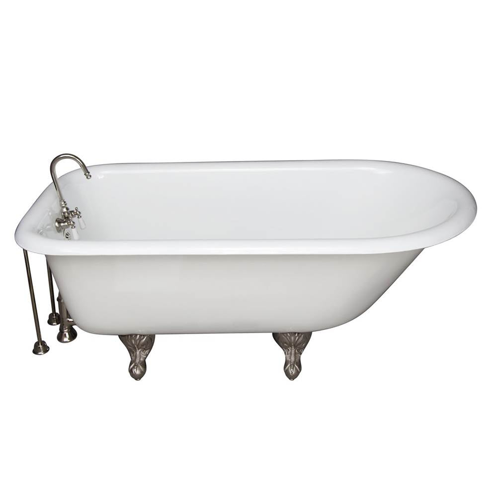 Barclay TKCTR67-PN6 Tub Kit 67 Cast Iron Roll Top Tub Filler Supplies Drain - Polished Nickel