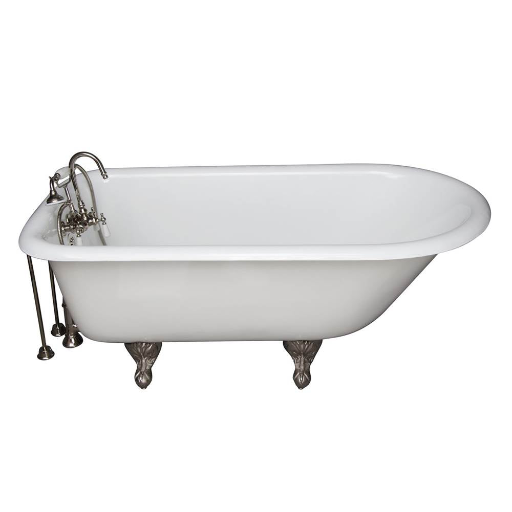 Barclay TKCTR67-PN7 Tub Kit 67 Cast Iron Roll Top Tub Filler Supplies Drain - Polished Nickel