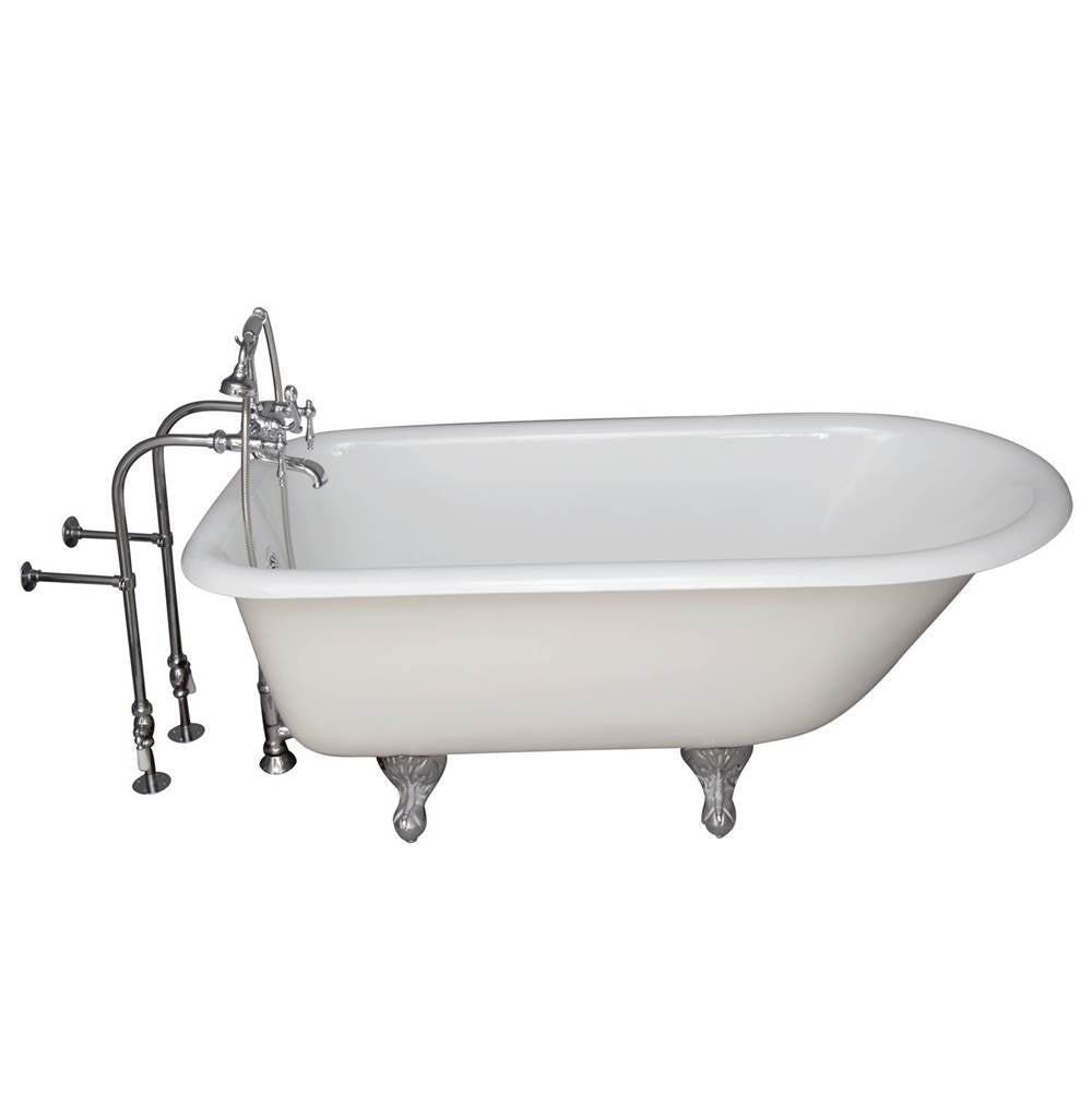 Barclay TKCTRN60-CP7 Tub Kit 60 Cast Iron Roll Top Tub Filler Supplies Drain - Polished Chrome