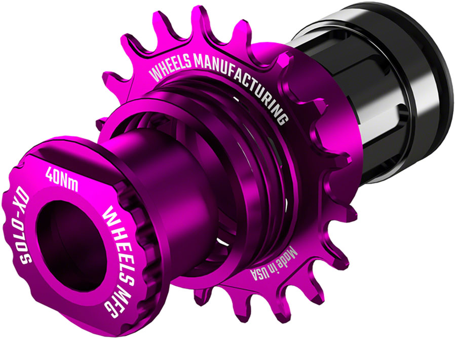 Wheels Manufacturing SOLO-XD XD/XDR Single Speed Conversion Kit - 18t, For SRAM XD/XDR Freeubs, Purple