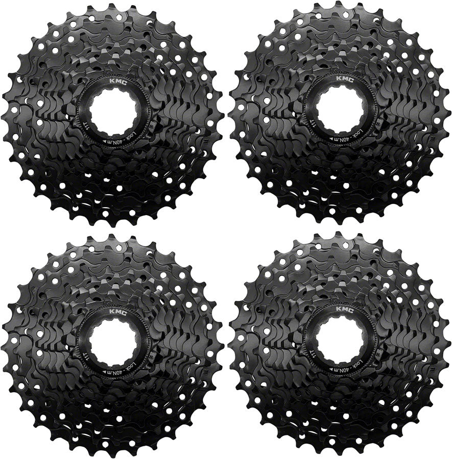 KMC REACT Cassette - 9-Speed, 11-32t, HG Driver Compatible, Black, 4 pk.