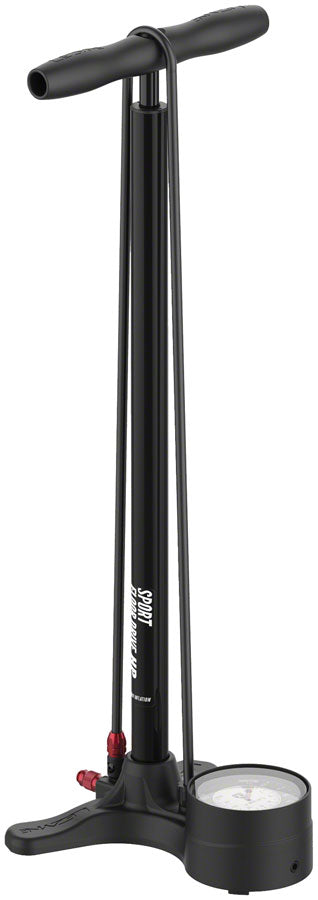 Lezyne Sport Floor Drive Floor Pump - 3.5" Gauge - ABS Pro Head, 220psi Flat Black